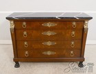 67797  Henredon Marble Top Walnut Empire Style Chest