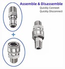 5000psi Pressure Washer Quick Connect Fitting Stainless Steel 3 8  Hose Adapter