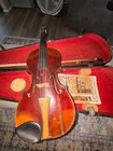 Antique Hopf Full Size Violin W  Case Vintage Old String Instrument German Style