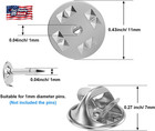 50pcs Metal Locking Pin Backs  Pin Keepers Locking Clasp  Badge Insignia Pin Bac