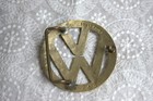Vintage Vw Volkswagen Symbol Logo Solid Brass Metal Belt Buckle Taiwan 1970s