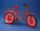 Vintage Concord Dollhouse Miniature Red Metal Bicycle  3-3 4  Long 