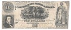 T-30  10 Confederate States Civil War Money Sweet Potato Dinner Note Pmg Vf 25