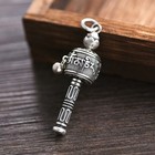 Men s Vintage Tibet Tibetan Buddhist Amulet Prayer Wheel Luck Pendant Necklace