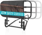 Black  Ez Adjust Bed Rail   Safety Assist Railing For Seniors W  Pouch            