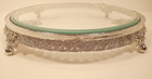 Olivia Riegel Crystal  silver Windsor  Cake Plateau New In Box