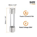 10pcs Glass Fuses Fast Blow 0 75a 250 Volt 6x30mm Fast Acting Fuse