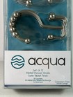 Acqua Shower Hooks Satin Nickel Finish 12 Pieces - New In Package