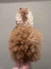 Artisanal Cream Alpaca Plush Real Alpaca Fur Stuffed Animal Handmade Toy 7-8    