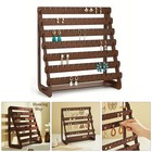 Wood Earring Display Rack Stand Holder For Stud Hook Earrings Jewelry Organizer