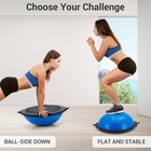25in Balance Ball  1600 Lbs Half Exercise Ball With Nonslip Base  Inflatable Hal