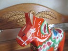 Chipped Ear Vintage 6  Wooden Nils Olsson Dala Horse Hand Carved Painted Sweden