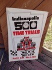 C 1978 Indy 500 Sign Official Poster Time Trials Indianapolis Motor Speedway Ims