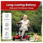 4 Wheels Mobility Scooter Electric Big Space Heavy Duty 350lbs Adult Rear Mirror