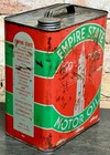 Vintage Empire State Motor Oil 2 Gallon Metal Can Gas Service Station Advertiser