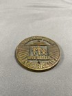 Vintage 1950s Gold Medallion Home Live Better Electrically Cast Brass Door Sign