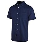 O neill Men s Woven Shirt Solid Dark Blue Chambray Pocket Short Sleeve  s08 