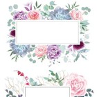 Violette Stickers - Floral Nametags - 1 Sticker Sheets For Scrapbooking   More