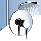 Wall-mount Shower Tap Control Valve 1 Handle Brass Bath Hot   Cold Mixer Faucet