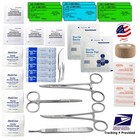 Advanced Surgical Suture Kit  First Aid Medical Travel Trauma Pack  28 Pieces