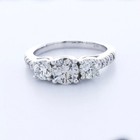 Vintage 3-stone Engagement Ring 18k Gold 2 66 Ct Round Lab-grown Diamond F Vs1