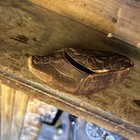 Vintage Carved Wooden Moccasin Shoe Snuff Box Wood Trinket Antiquep