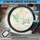 30x 10x Large Floor Magnifying Glass With Light And Stand 72 Led Flexible Goo   