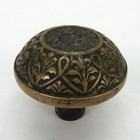 Antique Vintage Bronze Brass Victorina Door Knob Ornate  2 1 4 