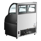 47 3 16  Black Curved Dual Service Refrigerated Air Curtain Merchandiser - 115v