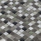 Glass And Aluminum Checker Mosaic Tile Backsplash Kitchen Bath Shower Tdh92mdr
