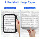 5x Full Page Magnifier Large Handheld Magnifying Glass For Low Visions