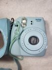 Fuji Instax Mini 8 Fujifilm Instant Film Camera Blue With Carrying Case Works