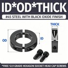 Double Split Steel New Clamping Shaft Collar Black Oxide 6mm-150mm Bore