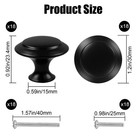 Romeda 18 Piece Drawer Hardware Black 30mm Cabinet Knobs   Pulls For Dressers  