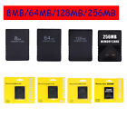 128 256mb Megabyte Memory Card Data For Sony Playstation 2 Ps2 Slim Game Console