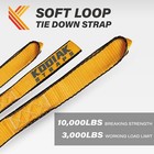 6 Pack 1 5 x18  Soft Loop Tie Down Straps 10000lb -orange -heavy Duty For Secure