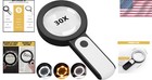 Lightweight 30x Magnifying Glass With 3 Brightness Modes For Low Vision Users