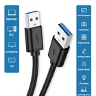 Usb 3 0 A Male To A Cable Lot Data Transfer Super Speed Power Charger Metal 3ft