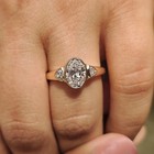 2 00ctoval Bezel Engagement Ring 9k Yellow Gold Lab Grown Diamond Trillion Sides