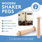 Wooden Shaker Pegs 3-1 2 Inch 1 2 Inch Tip Unfinished For Hanging  woodpeckers