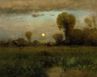 1800s Harvest Moon Country Landscape Vintage Painting Poster Print Home Decor