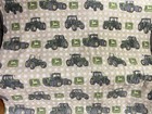 Vintage John Deere Tractor Made In Usa Blanket Throw 84    X 70    Farmhouse 