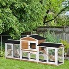 90 5  Wooden Rabbit Hutch Bunny Cage Pet Playpen House Enclosure