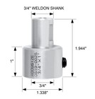 3 4 In  Annular Cutter Extension For A 3 4     19 05 Mm Weldon Shank Annular    