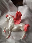 Glittery Pink White Flying Pegasus Horse Hand Painted  