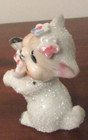 Vintage Empress White Sugar Textured Cat kitten Figurine  Japan