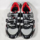 Venzo Cycling Shoes Mens 9 5 Womens 11 Red   Black With Delta Shimano Spd 3 Strp
