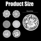 6 Pack Crochet Doilies Vintage Lace Doilies 6 Inch White Round Cloth Doily Croch