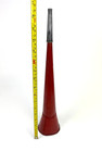 Antique Primitive Tin Horn Red Paint Metal Signal Trumpet Folk Art Decor