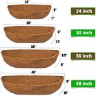 2 Pack Coconut Fiber Liners For Planters Half-moon Shape Wall Window Box Liners